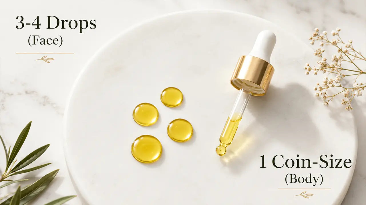 How to apply renewal oil for face and body, step by step