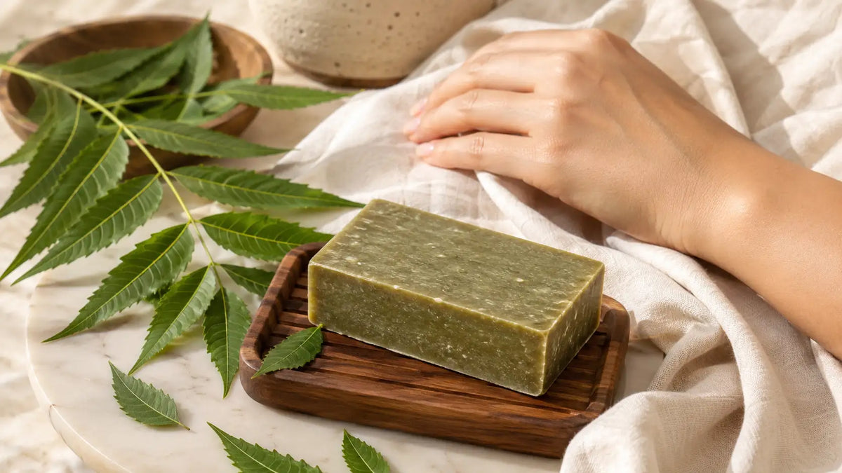 Neem soap, beat body acne and oily skin the natural way