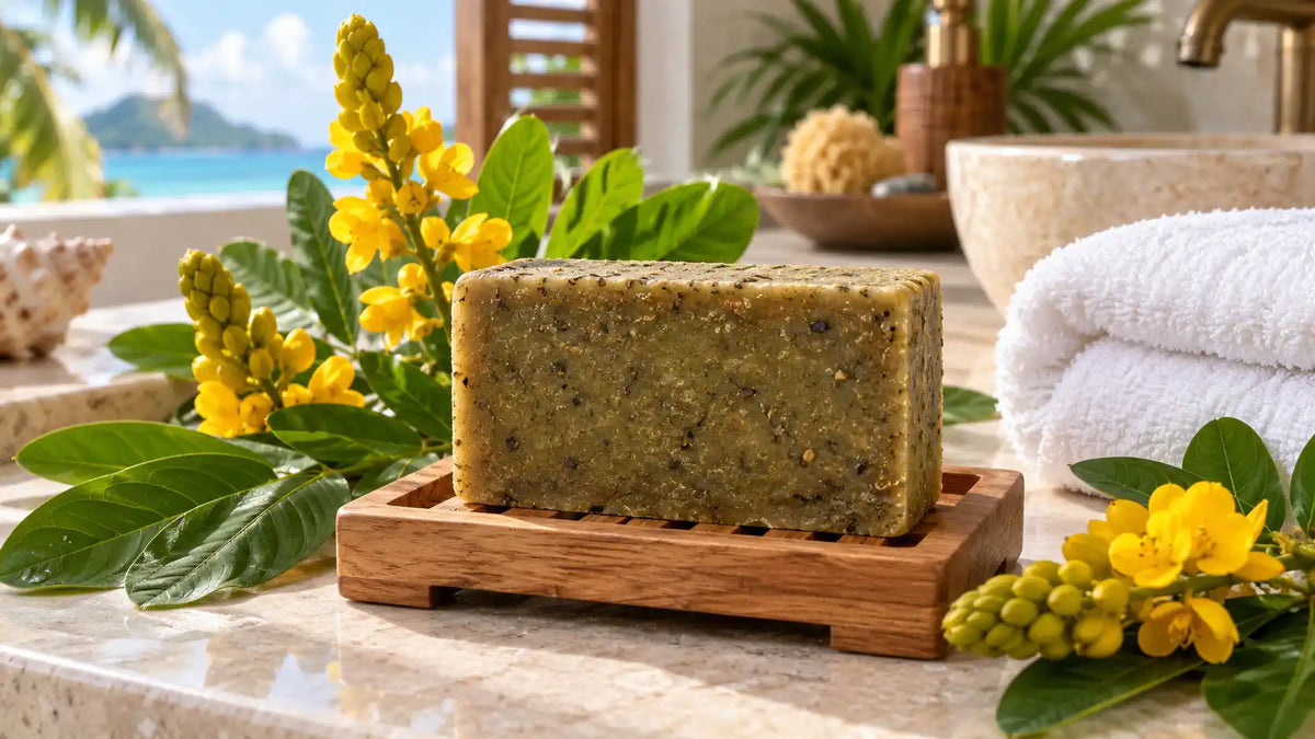 Antifungal soap, a natural herbal bar for ringworm, athlete's foot and skin fungus